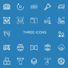 Editable 22 three icons for web and mobile