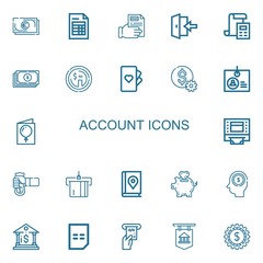 Editable 22 account icons for web and mobile