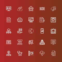 Editable 25 computer icons for web and mobile