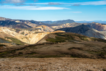 Volcanic mountains of Landmannalaugar in Fjallabak Nature Reserve. Iceland