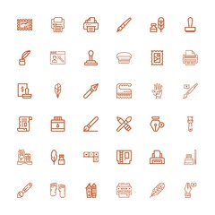 Editable 36 ink icons for web and mobile