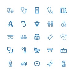 Editable 25 medic icons for web and mobile