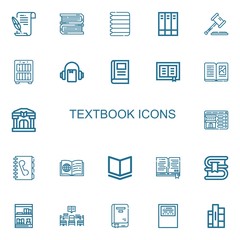 Editable 22 textbook icons for web and mobile