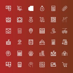 Editable 36 calculator icons for web and mobile