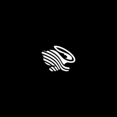 Fototapeta na wymiar Rabbit logo design. vector animal rabbit. line style. perfect for animal design