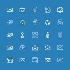 Editable 25 postage icons for web and mobile