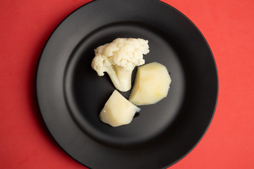 cooked cauliflower dish with potatoes