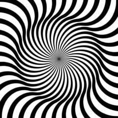 Black and White Illusion Radiant Abstract Background Vector Illustration