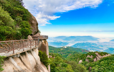 The scenery of Mount Taimu in Ningde, Fujian Province, China