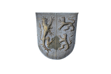 Royal antique old shield with lion symbols