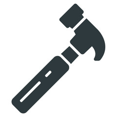 Hammer icon on white background	
