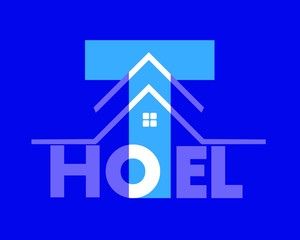 Simple Hotel Logo Design. Hotel Business Vector Logo