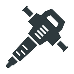 Jack hammer icon on white background	