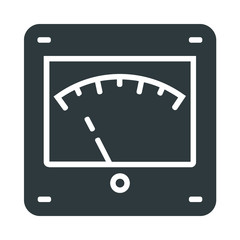 Electricity meter icon on white background	