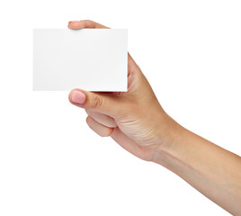 Fototapeta premium note paper card blank sign hand holding
