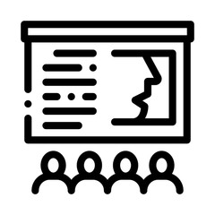 Doctor Education Icon Vector. Outline Doctor Education Sign. Isolated Contour Symbol Illustration