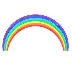 Rainbow symbol. Flat colorful icon. Isolated on a white background.