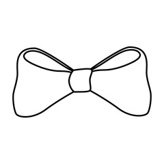 cute bow ribbon decoration icon vector illustration design