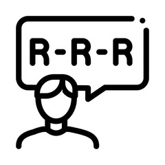 Pronunciation Icon Vector. Outline Pronunciation Sign. Isolated Contour Symbol Illustration