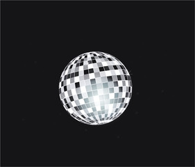 disco ball isolated on black background