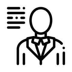 Human Silhouette Icon Vector. Outline Human Silhouette Sign. Isolated Contour Symbol Illustration