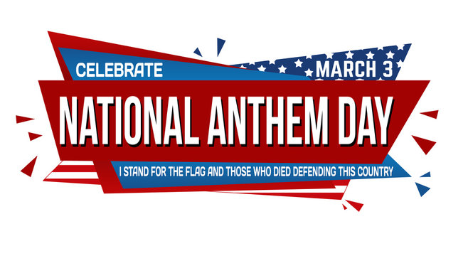 National anthem day banner design