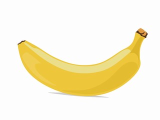 simple banana illustration with a white background