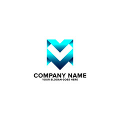 MV Letter Logo Design | MV Letter Mark | M Logo | V Logo | Logo Design Template