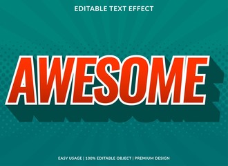 Fototapeta premium awesome text effect template with bold type style and 3d text concept use for brand label and logotype 