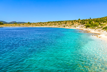 Adriatic beach in Croatia, coast of Dalmatia