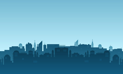 Background vector of a city in the morning.