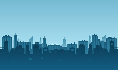 Fototapeta premium Background city atmosphere with a foggy morning.