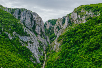 Famous gorge near Turda, in Romania named Cheile Turzii. One of the most visited gorges by tourists in Transylvania. 