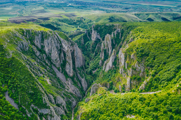 Famous gorge near Turda, in Romania named Cheile Turzii. One of the most visited gorges by tourists in Transylvania. 