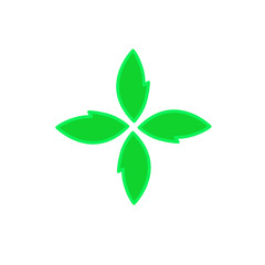 Design leaves green, on white   Leaves design elements, sign symbol