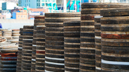 Fishing hook carrier for ocean fishery at Busan port