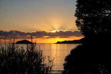 Foto scattata al tramonto a Tellaro.