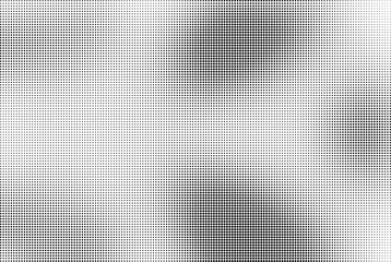 Abstract halftone wave dotted background. Template of black dots on a white background. Chaotic monochrome texture