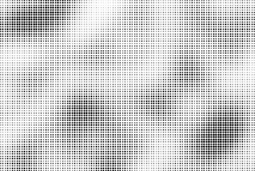 Abstract halftone wave dotted background. Template of black dots on a white background. Chaotic monochrome texture