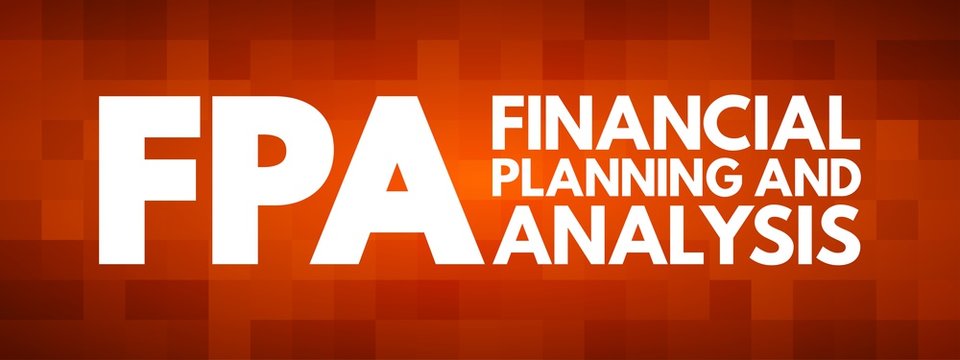 FPA - Financial Planning and Analysis acronym, business concept background