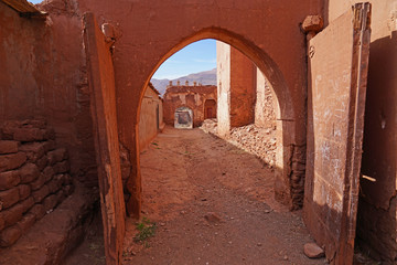 Main gate to Berber village and Kasbah, Atlas Mountains, Morocco