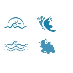 Water Splash logo icon illustration design