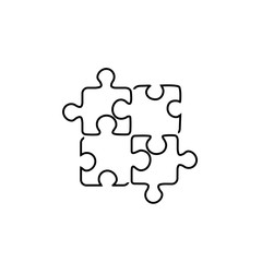 Best puzzle line icon. Vector illustration in flat