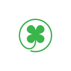 Fototapeta premium clover leaf vector icon illustration design