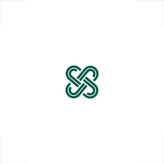 Obraz premium R letter rounded gathered logo