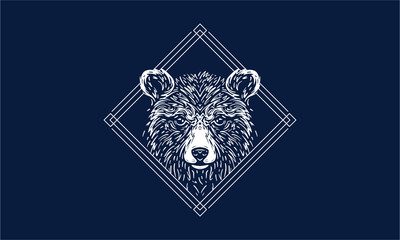 bear on dark background