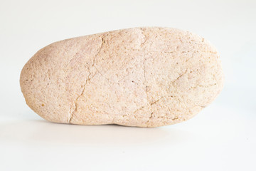 The close-up shows details of the white boulders, naturally curved shape.