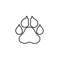 Pets line icon, vector paw print - animal illustration, pet symbol in flat