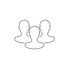 User line icon vector. People symbol. Vector in flat