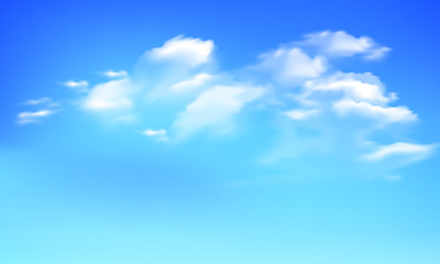 Naklejka na ściany i meble Ciel Bleu avec nuages modifiables